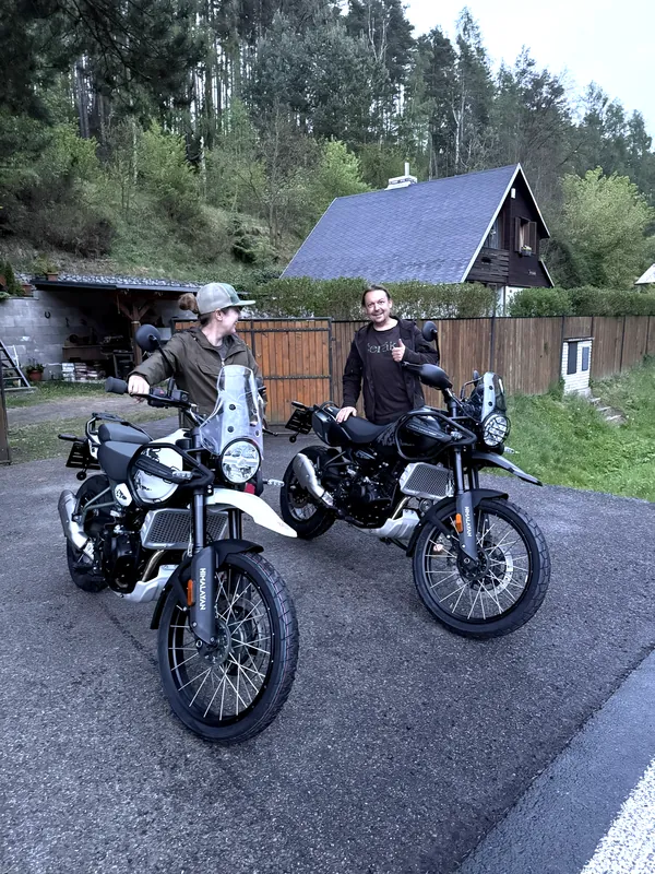 GARAGE customer at the handover of a new Royal Enfield motorcycle