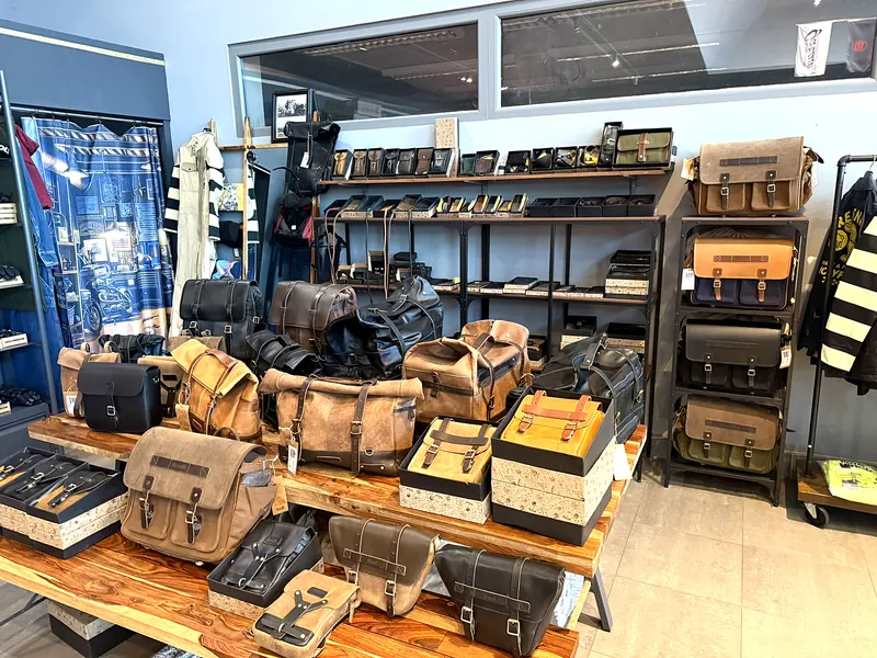 Trip Machine Company bags on the shelves
