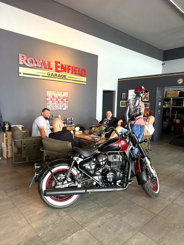 Customers having coffee in the lounge area