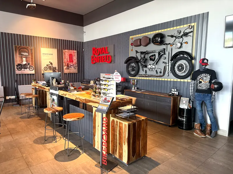 Bar counter with chairs