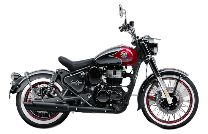 Royal Enfield Goan Classic 350 – demo motorka Rave Red a Trip Teal